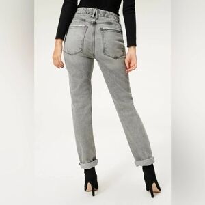 Good American High Rise Good Girlfriend Weekender Jeans Washed Black Size 6/28